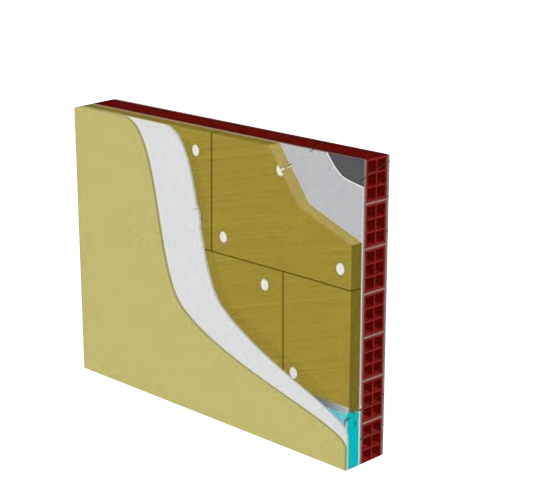 Σύστημα θερμομόνωσης εξωτερικής τοιχοποιίας με πετροβάμβακα